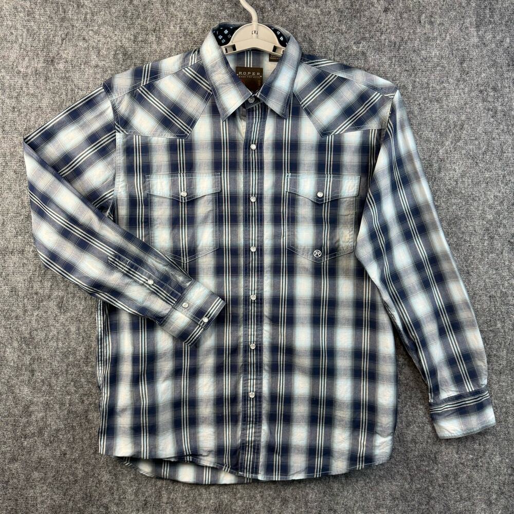 ROPER Wear the West Mens Polo Long Sleeves Size Medium